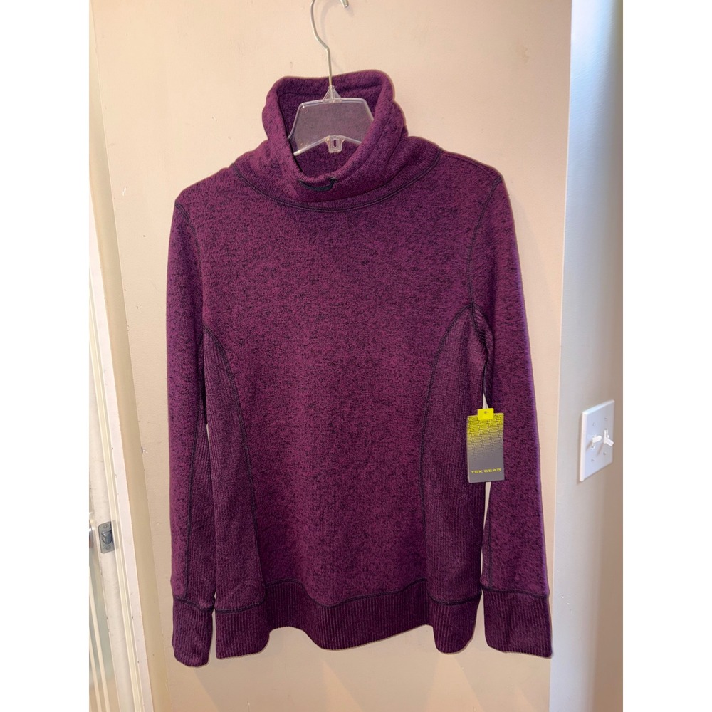 Tek Gear Womens Cowl Neck Space Dye Pullover Sweater Purple Large NWT WT64A128RN